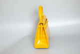 YELLOW HANDMADE GENUINE CROCODILE BAG