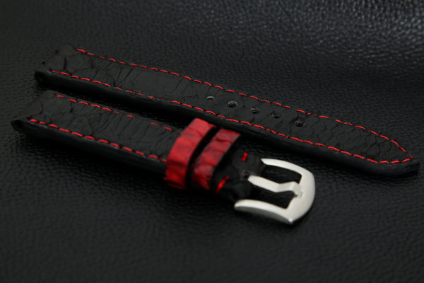 BLACK PYTHON LEATHER STRAP