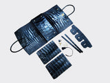 BLACK HANDMADE GENUINE CROCODILE HANDBAG