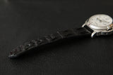 BLACK CROCODILE HORNBACK LEATHER STRAP - Lac Crado 