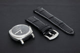 BLACK CROCODILE BELLY LEATHER STRAP - Lac Crado 