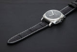 BLACK CROCODILE BELLY LEATHER STRAP - Lac Crado 