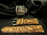 BEIGE PYTHON LEATHER STRAP - Lac Crado 