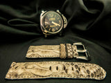 WHITE PYTHON LEATHER STRAP - Lac Crado 