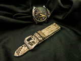 WHITE PYTHON LEATHER STRAP - Lac Crado 