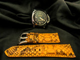 YELLOW PYTHON LEATHER STRAP - Lac Crado 