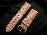 PINK PYTHON LEATHER STRAP - Lac Crado 
