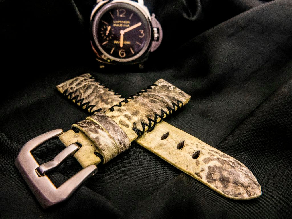 YELLOW TOAD LEATHER STRAP