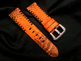 ORANGE TOAD LEATHER STRAP - Lac Crado 