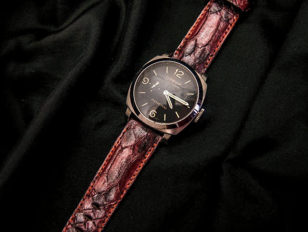 PINK PYTHON LEATHER STRAP - Lac Crado 