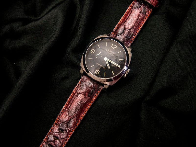 PINK PYTHON LEATHER STRAP - Lac Crado 