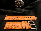 ORANGE PYTHON LEATHER STRAP - Lac Crado 