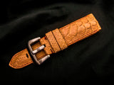 ORANGE PYTHON LEATHER STRAP - Lac Crado 