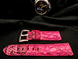 PINK PYTHON LEATHER STRAP - Lac Crado 