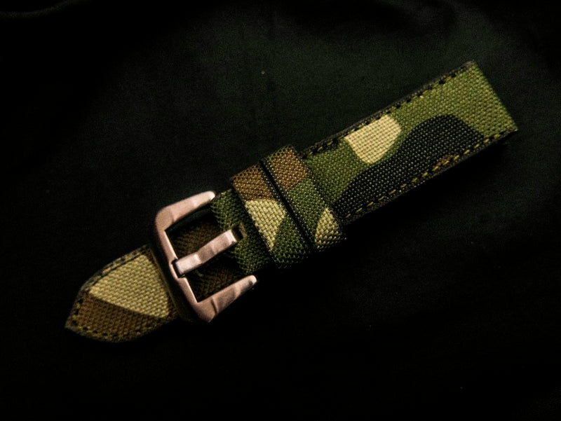 CAMO DENIM LEATHER STRAP - Lac Crado 