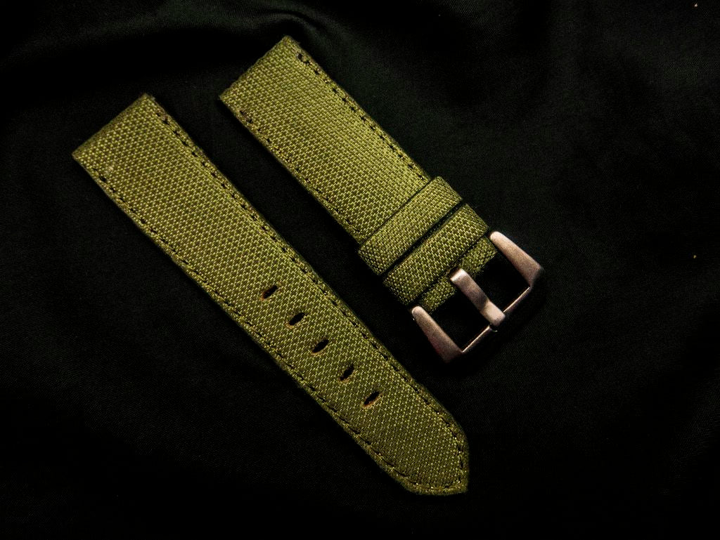 GREEN DENIM LEATHER STRAP - Lac Crado 