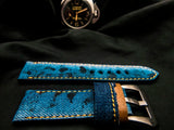 BLUE DENIM LEATHER STRAP - Lac Crado 