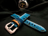 BLUE DENIM LEATHER STRAP - Lac Crado 