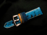 BLUE DENIM LEATHER STRAP - Lac Crado 