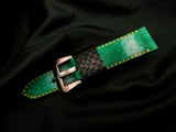 GREEN DENIM LEATHER STRAP - Lac Crado 