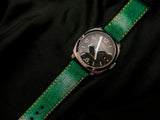 GREEN DENIM LEATHER STRAP - Lac Crado 