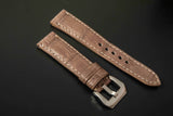 BEIGE CROCODILE BELLY LEATHER STRAP