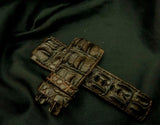 BROWN CROCODILE HORNBACK LEATHER STRAP