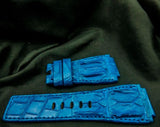 BLUE CROCODILE HORNBACK LEATHER STRAP