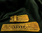 YELLOW LIZARD LEATHER STRAP