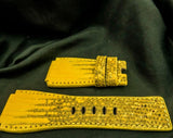 YELLOW LIZARD LEATHER STRAP