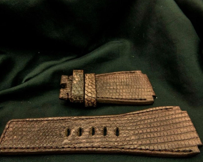 BROWN LIZARD LEATHER STRAP