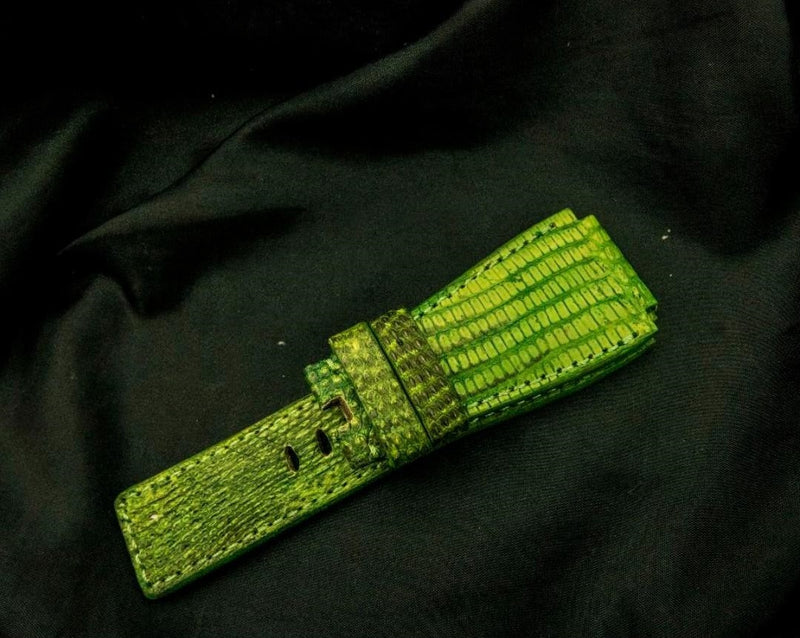 GREEN LIZARD LEATHER STRAP