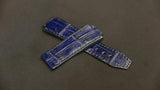 BLUE CROCODILE BELLY LEATHER STRAP
