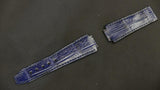 BLUE CROCODILE BELLY LEATHER STRAP