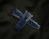 BLUE CROCODILE HORNBACK LEATHER STRAP