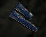 BLUE CROCODILE HORNBACK LEATHER STRAP