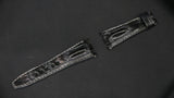 DARK GREY CROCODILE HORNBACK LEATHER STRAP - Lac Crado 