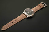 BEIGE CROCODILE BELLY LEATHER STRAP