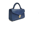 BLUE HANDMADE GENUINE CROCODILE BAG