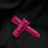 PINK CROCODILE HORNBACK LEATHER STRAP